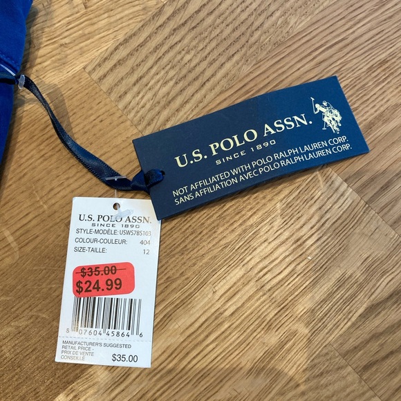 U.S. Polo Assn Royal blue shorts, size 12 US - Picture 3 of 3